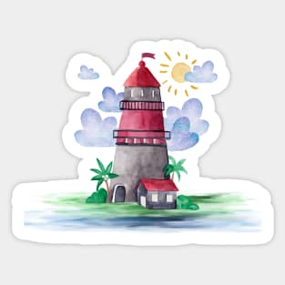 Lighthouse Watercolor Sticker